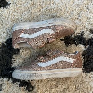 Vans Girls Pink Sparkly Sneakers in Girls Size 9